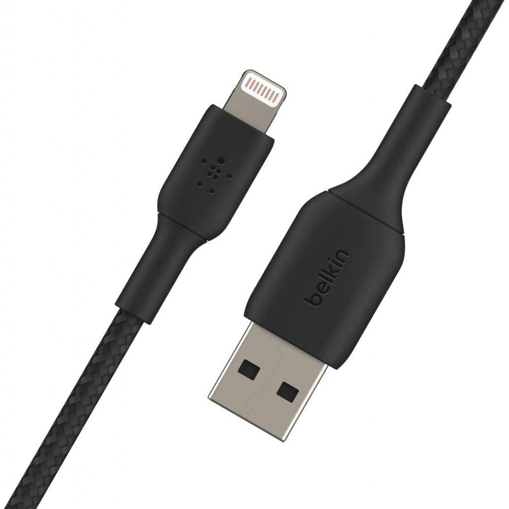 Дата кабель USB 2.0 AM to Lightning 2.0m Belkin (CAA002BT2MBK) - зображення 3
