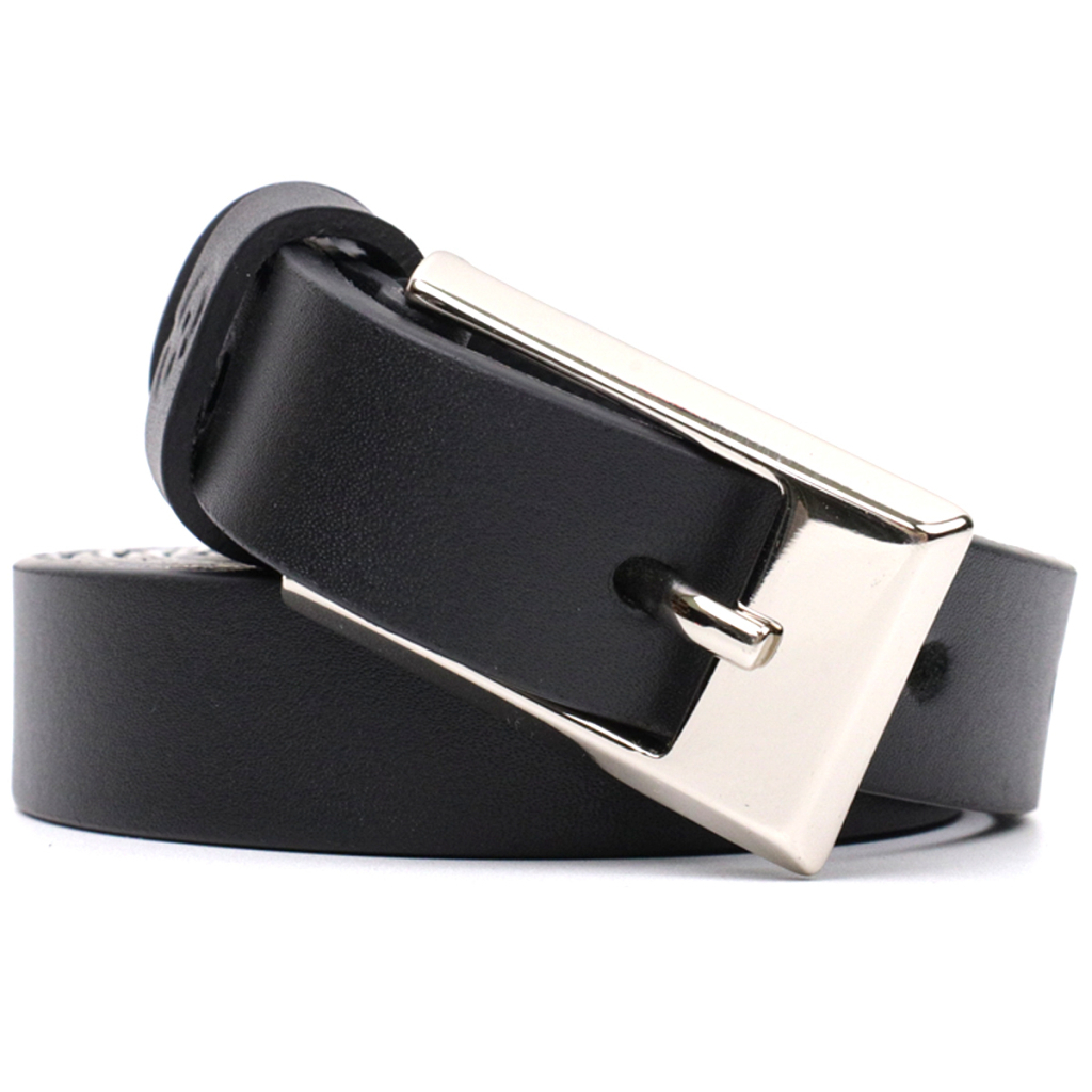 Ремінь Grande Pelle Тонкий жіночий шкіряний Чорний (11673) - зображення 7