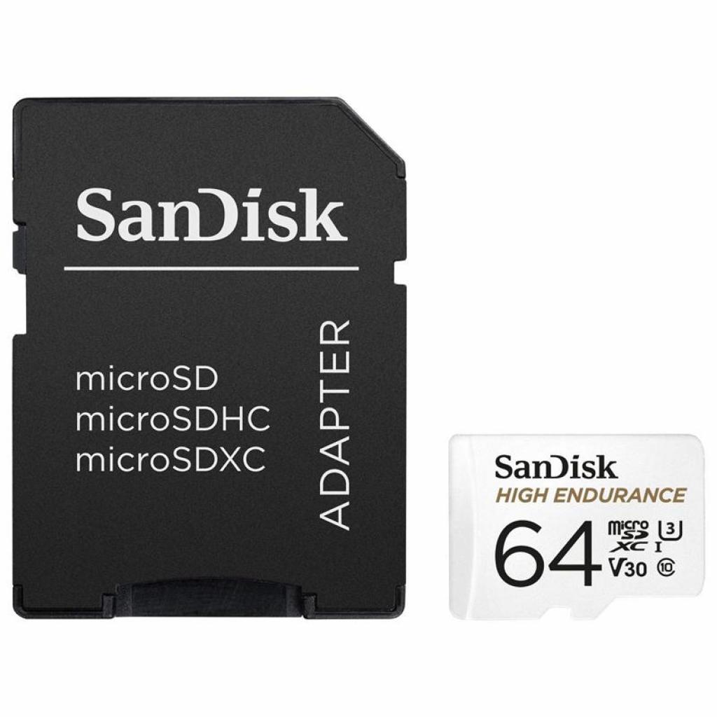 Карта пам'яті SanDisk 64GB microSDXC class 10 UHS-I U3 V30 High Endurance (SDSQQNR-064G-GN6IA) - зображення 2