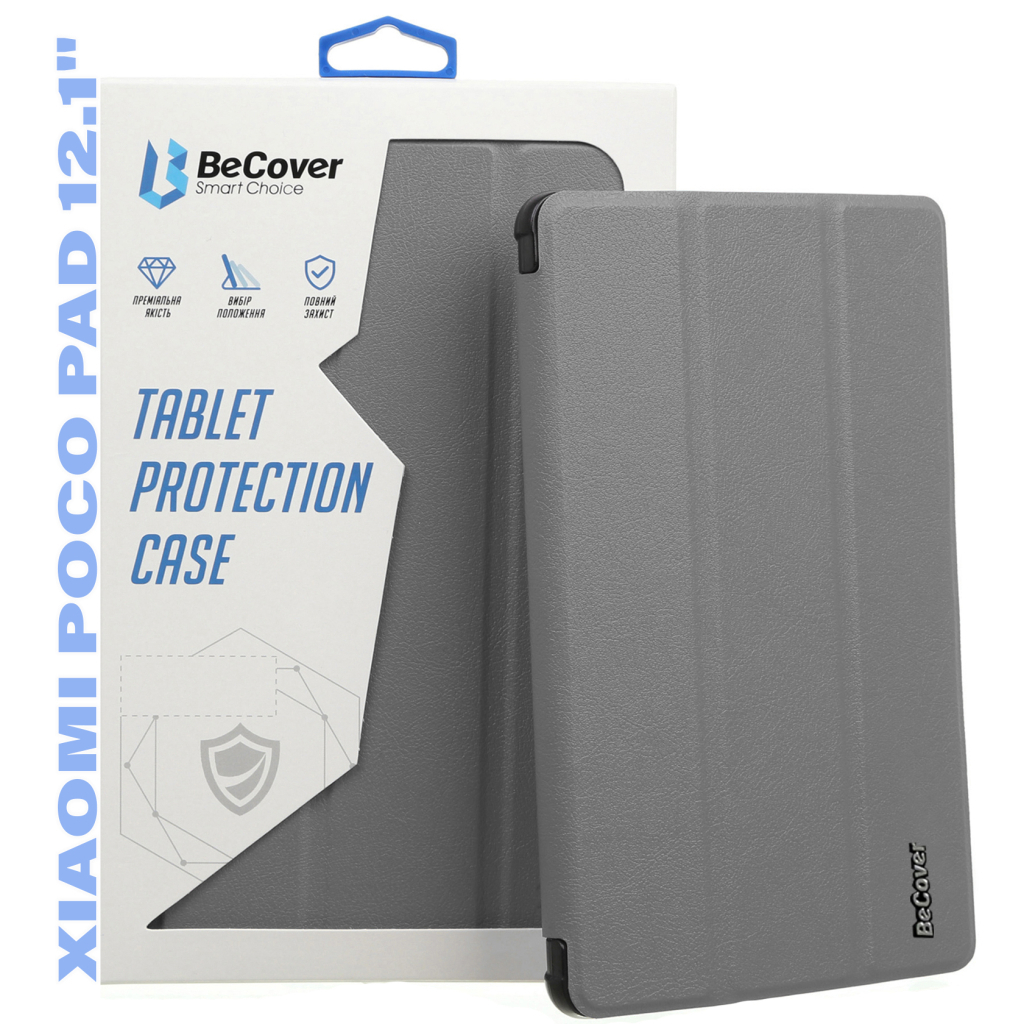 Чохол до планшета BeCover Flexible TPU Mate Xiaomi Poco Pad 12.1" Grey (711585) - зображення 1