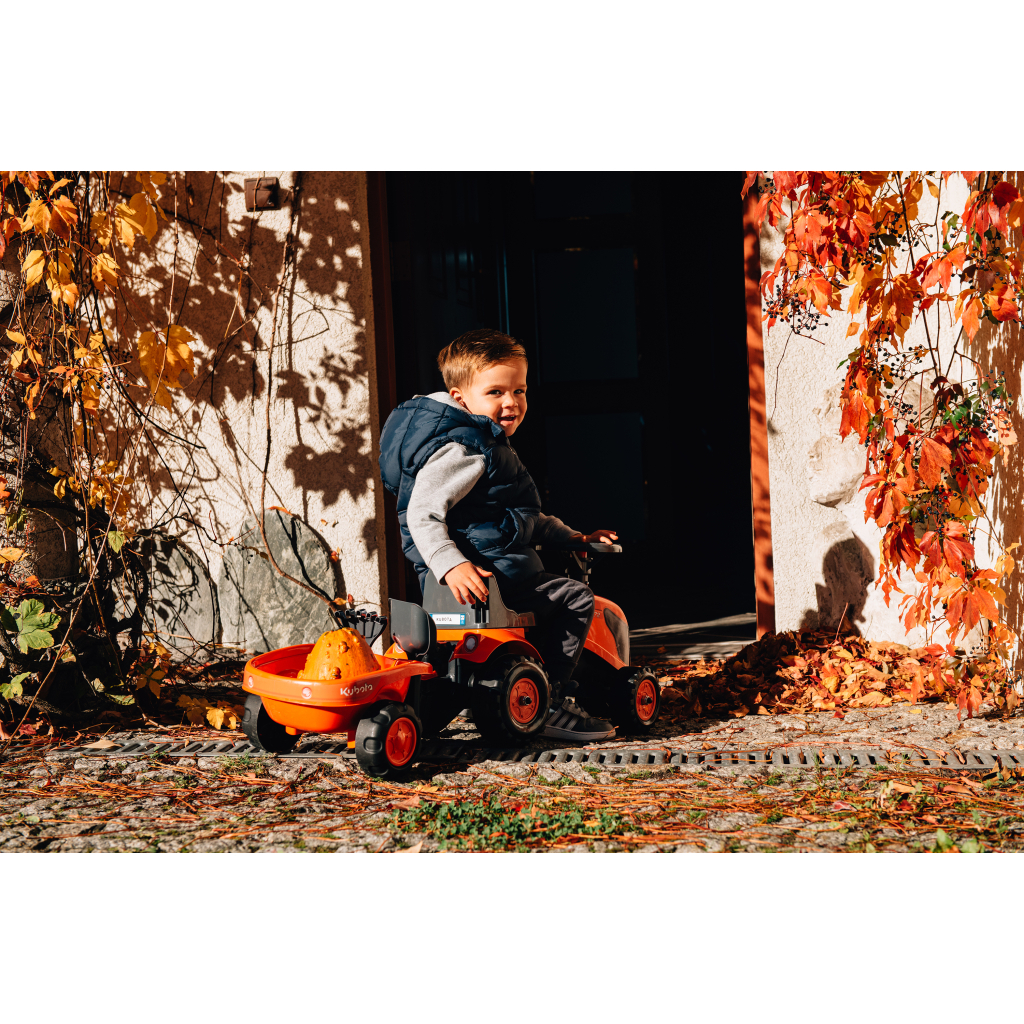 Чудомобіль Falk Kubota трактор з причепом Жовтогарячий (260C) - изображение 7