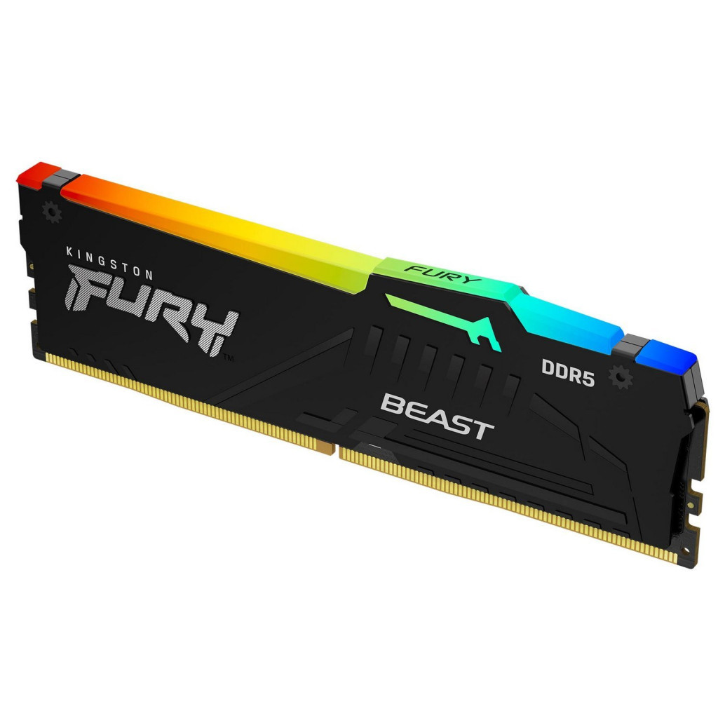 Модуль пам'яті для комп'ютера DDR5 16GB 5600 MHz FURY Beast RGB Kingston Fury (ex.HyperX) (KF556C40BBA-16) - зображення 2