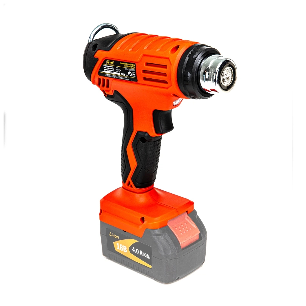 Будівельний фен GTM HGC18/550, 18V, 350/550С, 160/200л/хв (без АКБ та ЗП) (HGC18/550_BARE TOOL) - изображение 2