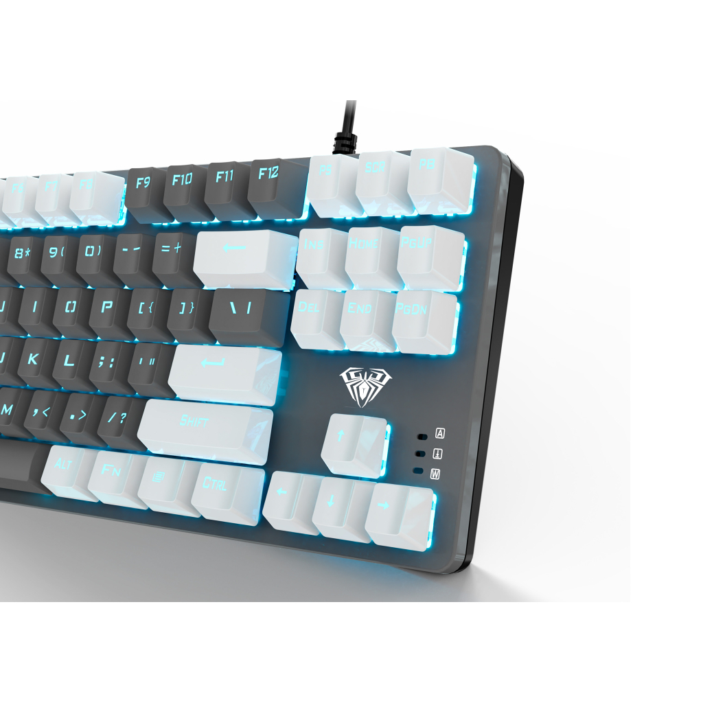 Клавіатура Aula F3287 Keycap KRGD Blue USB UA White/Grey (6948391240688) - зображення 3