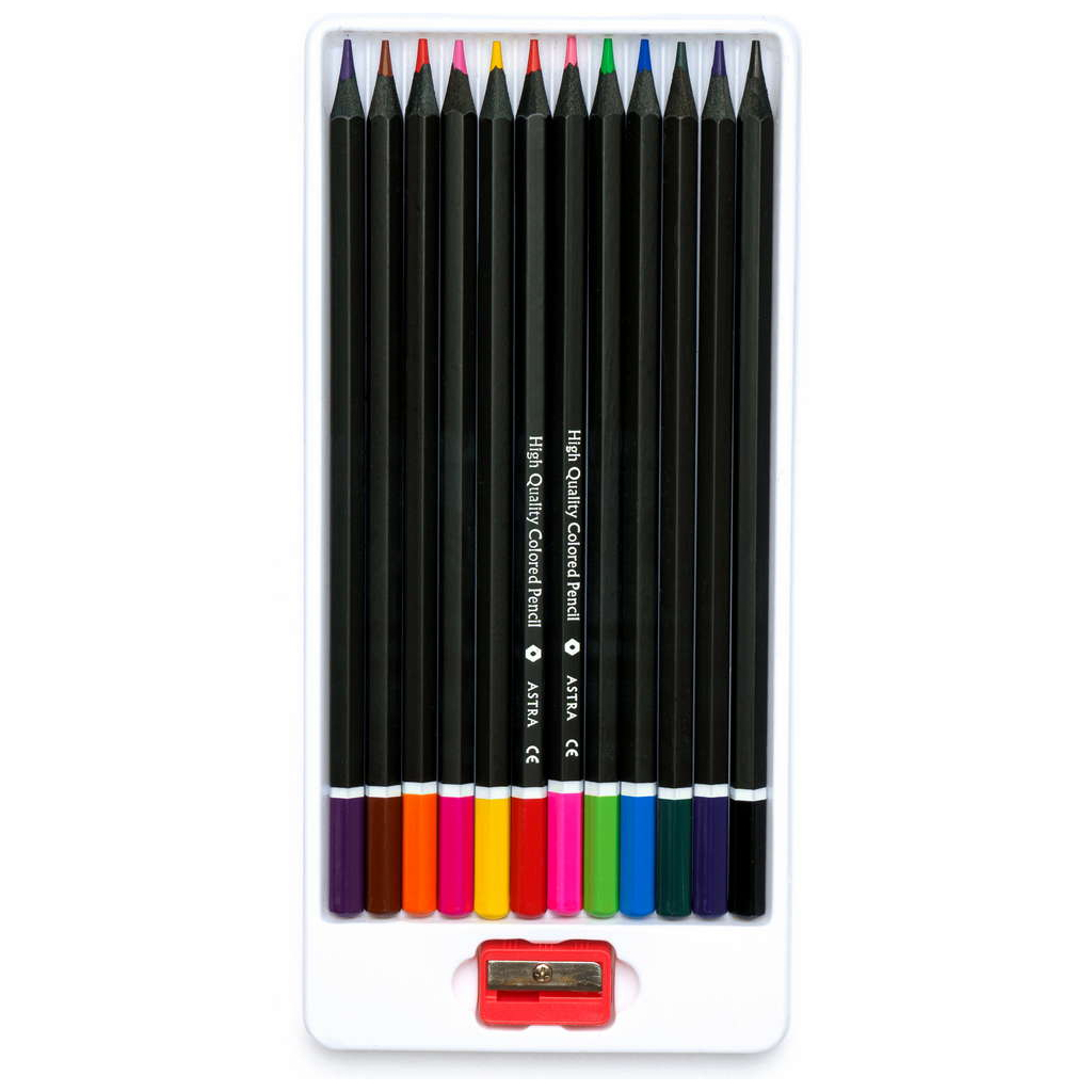 Олівці кольорові Школярик Шестигранні З чорного дерева З точилкою 12 кольорів (312114001-UA) - изображение 2