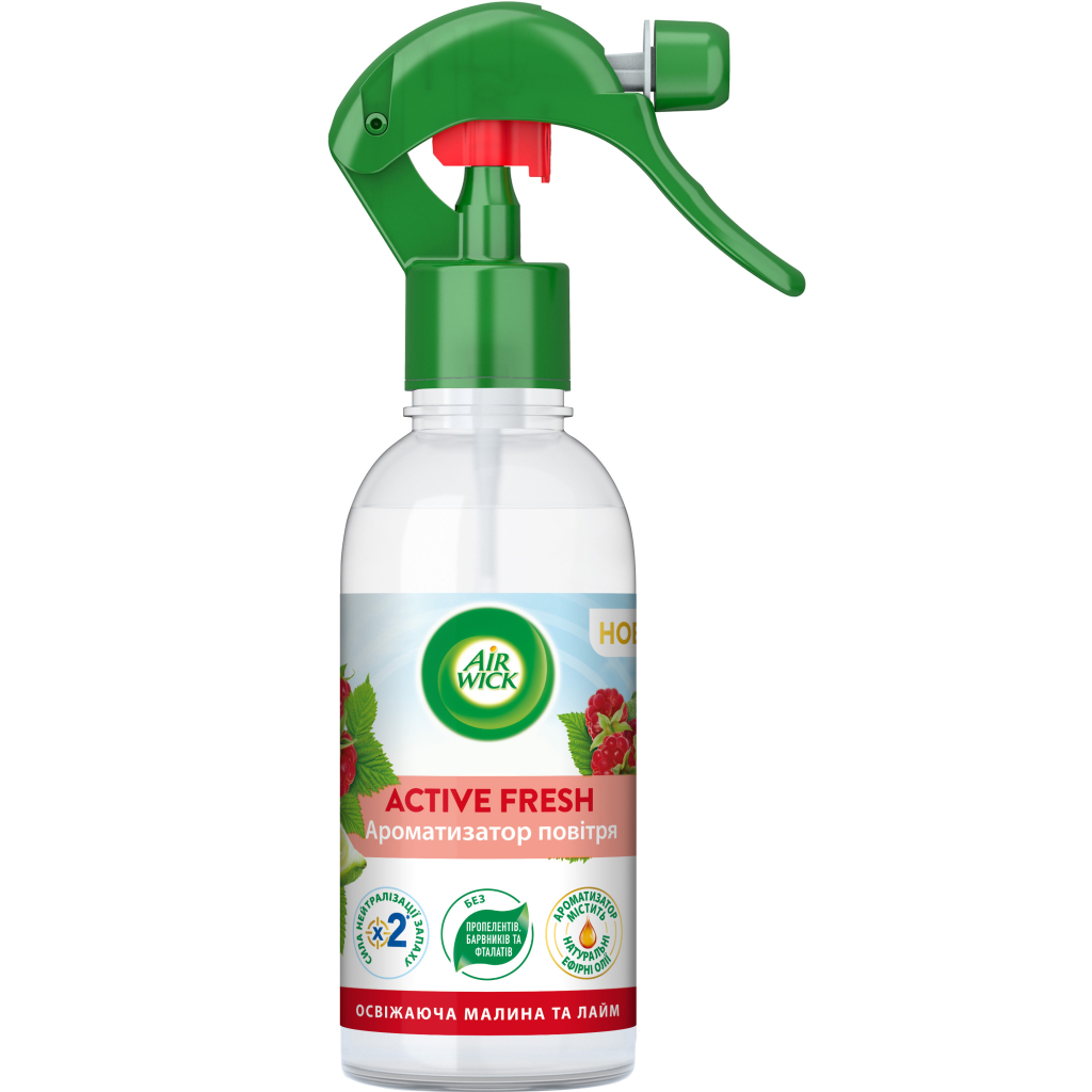 Освіжувач повітря Air Wick Active Fresh Освіжаюча малина та лайм 237 мл (4820232970881) - зображення 1