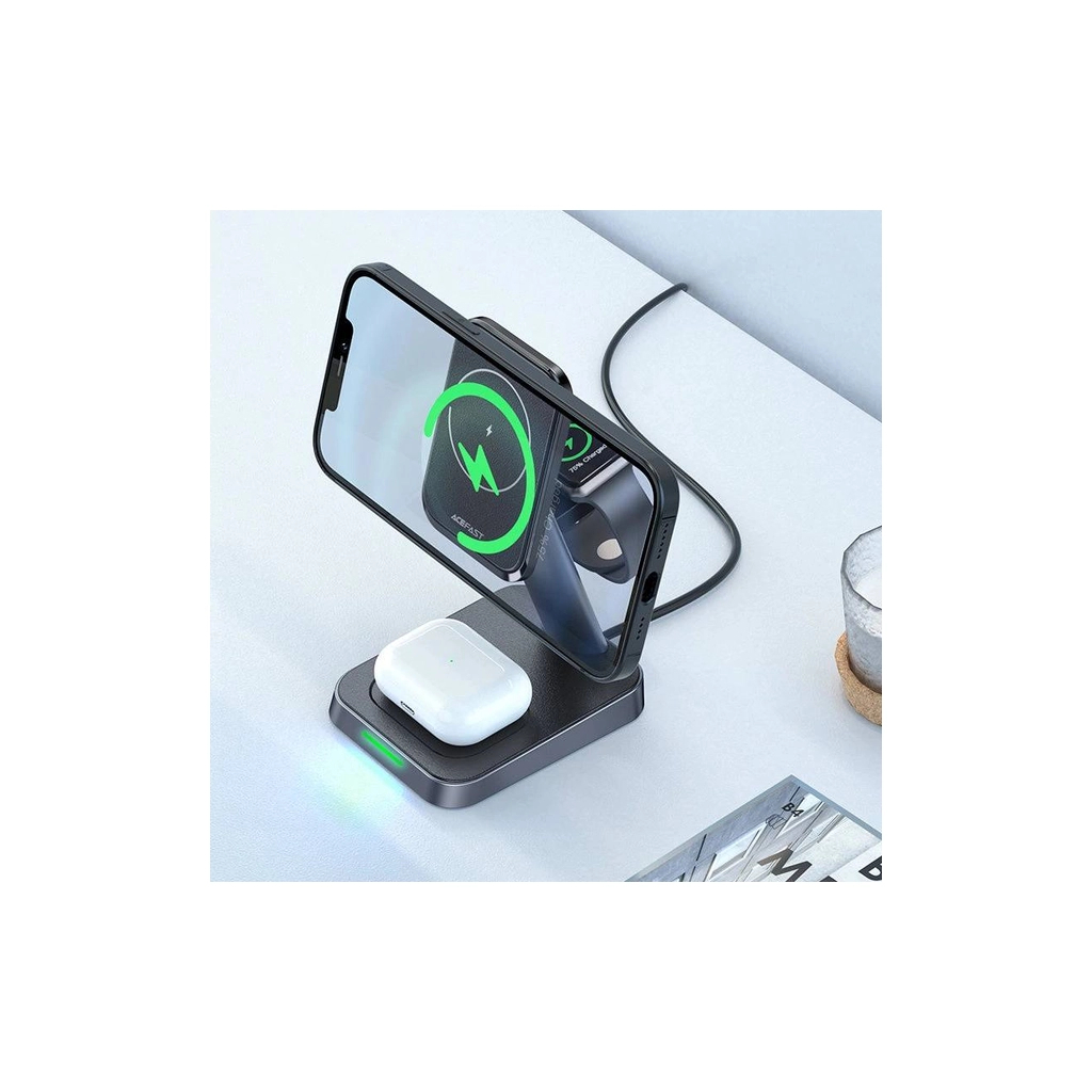 Зарядний пристрій Acefast Wireless QI 3in1 18W E3 (6974316280903) - зображення 6