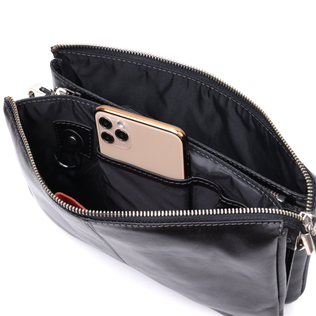 Сумка Grande Pelle З натуральної шкіри Чорна (11657) - зображення 9