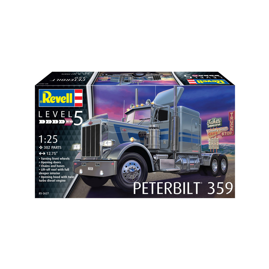 Збірна модель Revell Вантажний тягач Peterbilt 359 рівень 5 масштаб 1:25 (RVL-12627) - зображення 11