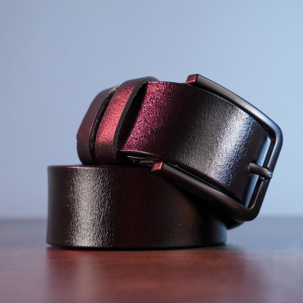 Ремінь Vintage Чоловічий шкіряний Чорний (20222) - зображення 6