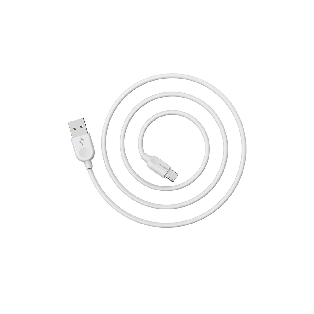 Дата кабель USB 2.0 AM to USB-C 3.0m 2.4A BX14 white BOROFONE (6957531090397) - зображення 3