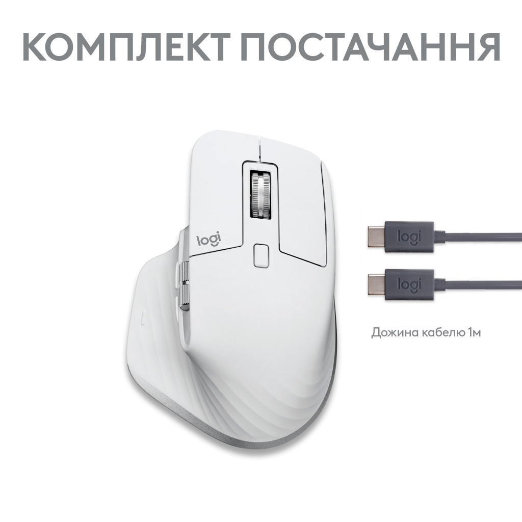 Мишка Logitech MX Master 3S For Mac Performance Wireless Pale Grey (910-006572) - зображення 10