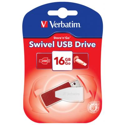 USB флеш накопичувач Verbatim 16GB Swivel Red USB 2.0 (49814) - зображення 7