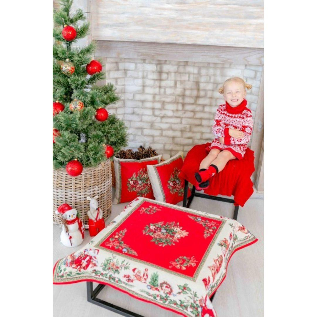 Наволочка Прованс гобеленова новорiчна Вечорницi 45х45 (013780) - изображение 3