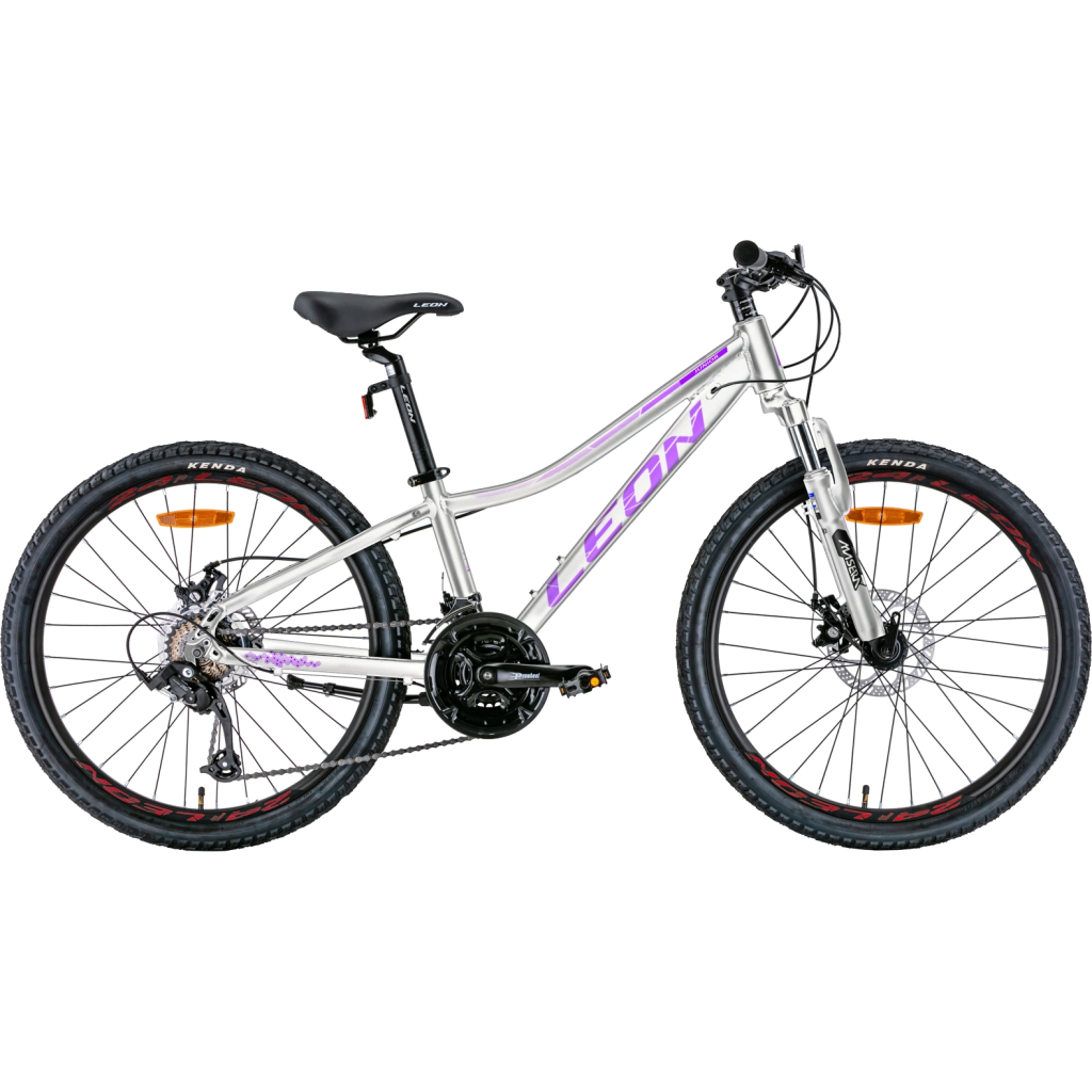 Велосипед Leon 24" Junior AM DD рама-12" 2022 White/Lilac (OPS-LN-24-075) - зображення 1