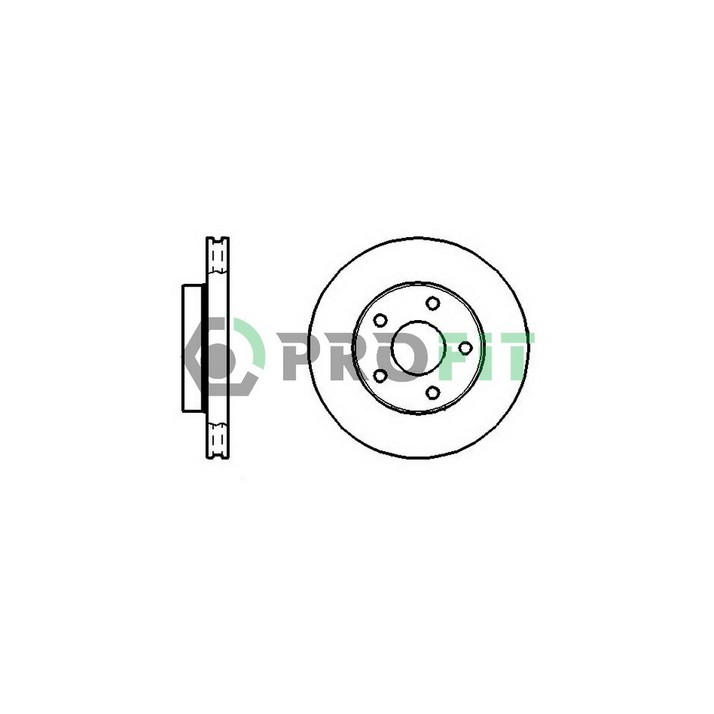Гальмівний диск Profit 5010-0180 - зображення 1
