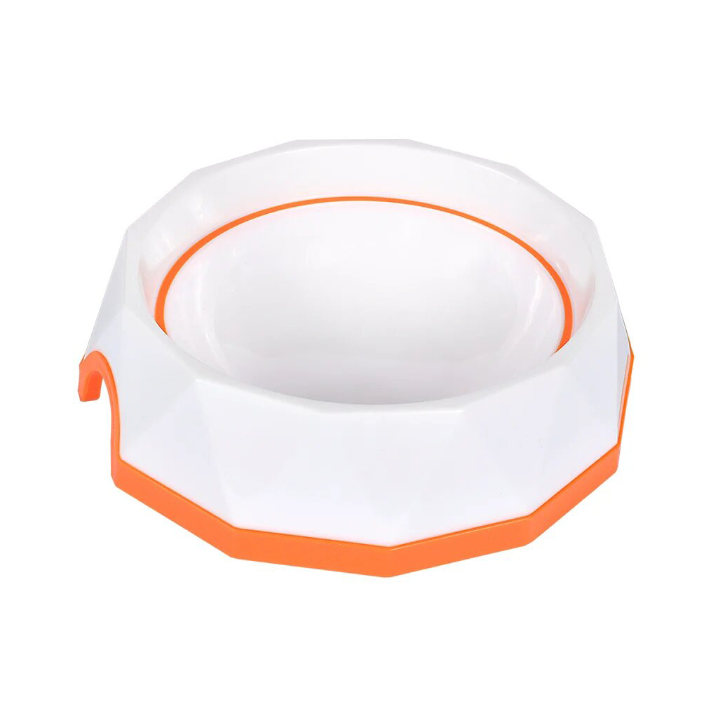 Посуд для собак AnimAll Миска діамант PS8007 500 мл (помаранчево-біла) (6914068020266) - зображення 1