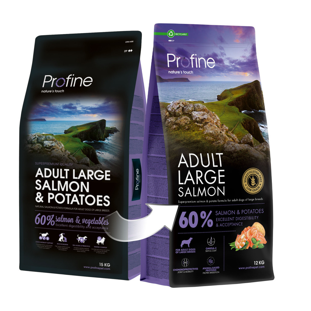 Сухий корм для собак Profine Large Salmon and Potatoes для дорослих собак великих порід 12 кг (8595602569519) - зображення 3
