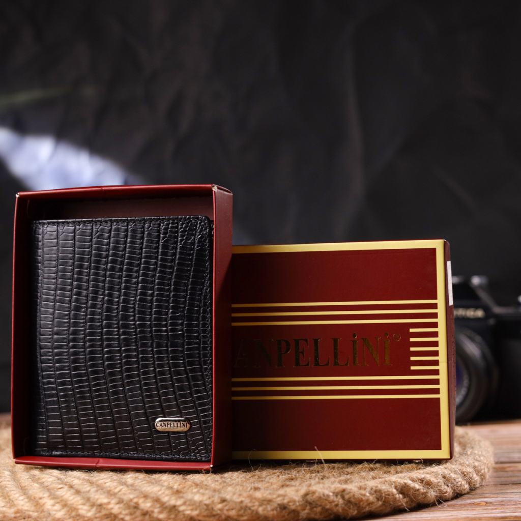 Гаманець Canpellini З натуральної шкіри Чорне (21501) - зображення 10