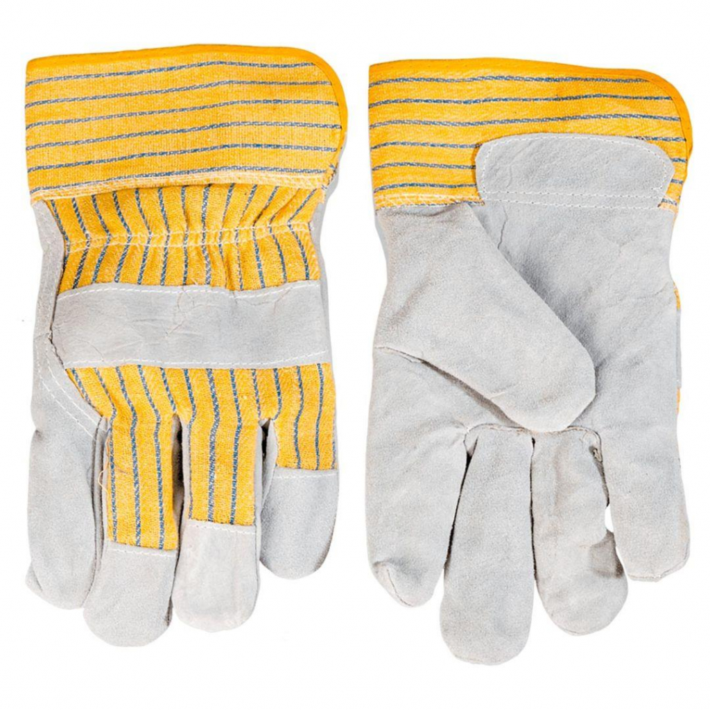 Захисні рукавички Topex робочі, сірий спилок, р. 10.5 (83S111) - зображення 1