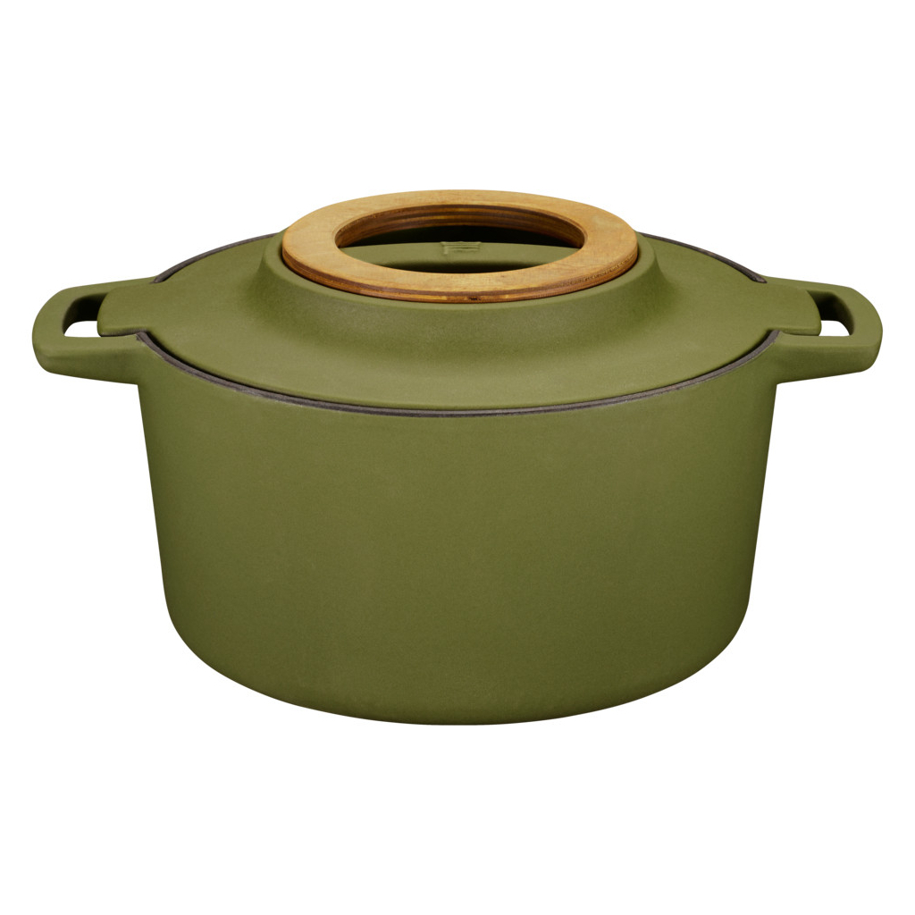 Каструля Fiskars Norden Limited Colour Edition чавунна 4 л колір кропива (1071128) - зображення 1