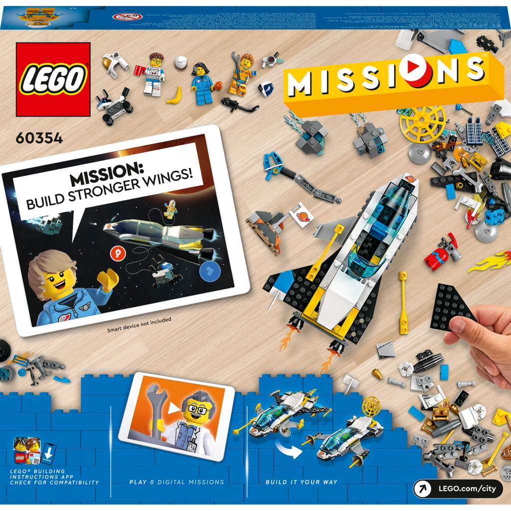 Конструктор LEGO City Missions Місії дослідження Марсу на космічному кораблі 298 деталей (60354) - зображення 10
