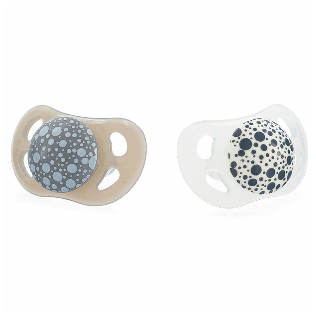 Пустушка Twistshake Pastel Grey White (2шт) 0-6 міс, силіконова (78594) - зображення 1