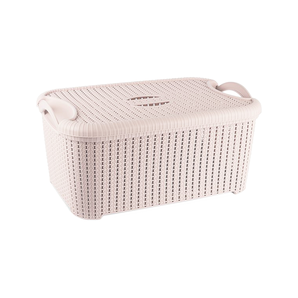 Кошик для зберігання Planet Household Flexi з кришкою рожевий 32 л (10551) - зображення 1