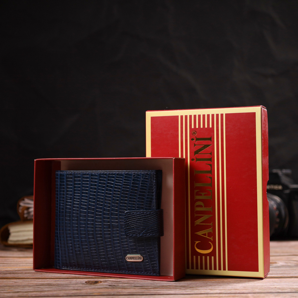 Гаманець Canpellini З натуральної шкіри Синій (21767) - зображення 10