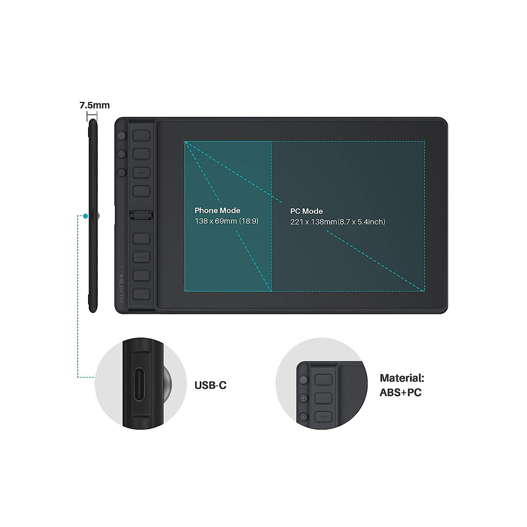 Графічний планшет Huion Inspiroy 2 S (H641P) - picture 7