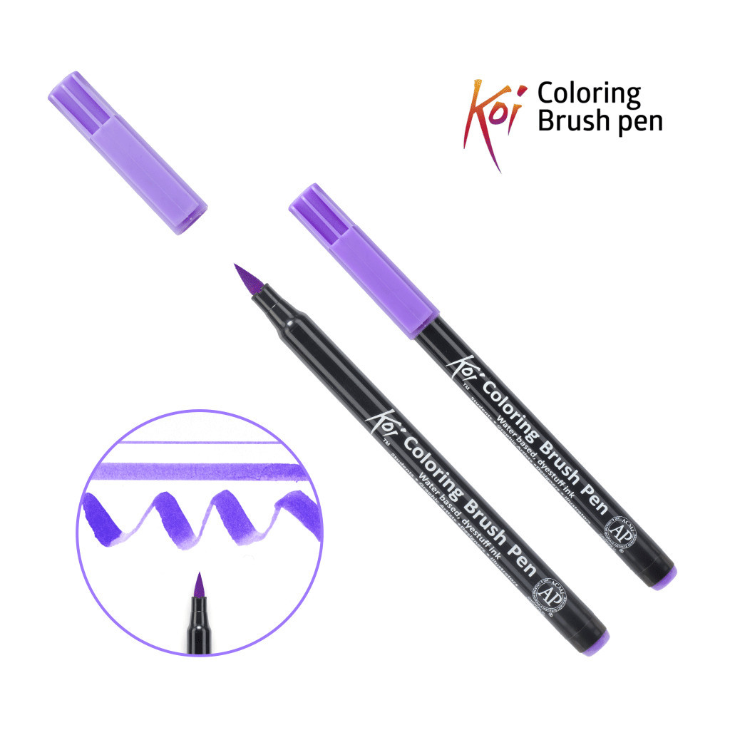 Художній маркер KOI Маркер-пензель акварельний Лавандовий, 238 (084511393349) - зображення 1