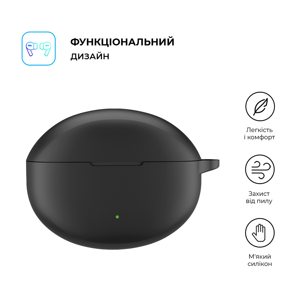 Чохол для навушників Armorstandart Hang Case для OPPO Enco Air4 Pro Black (ARM79946) - изображение 2