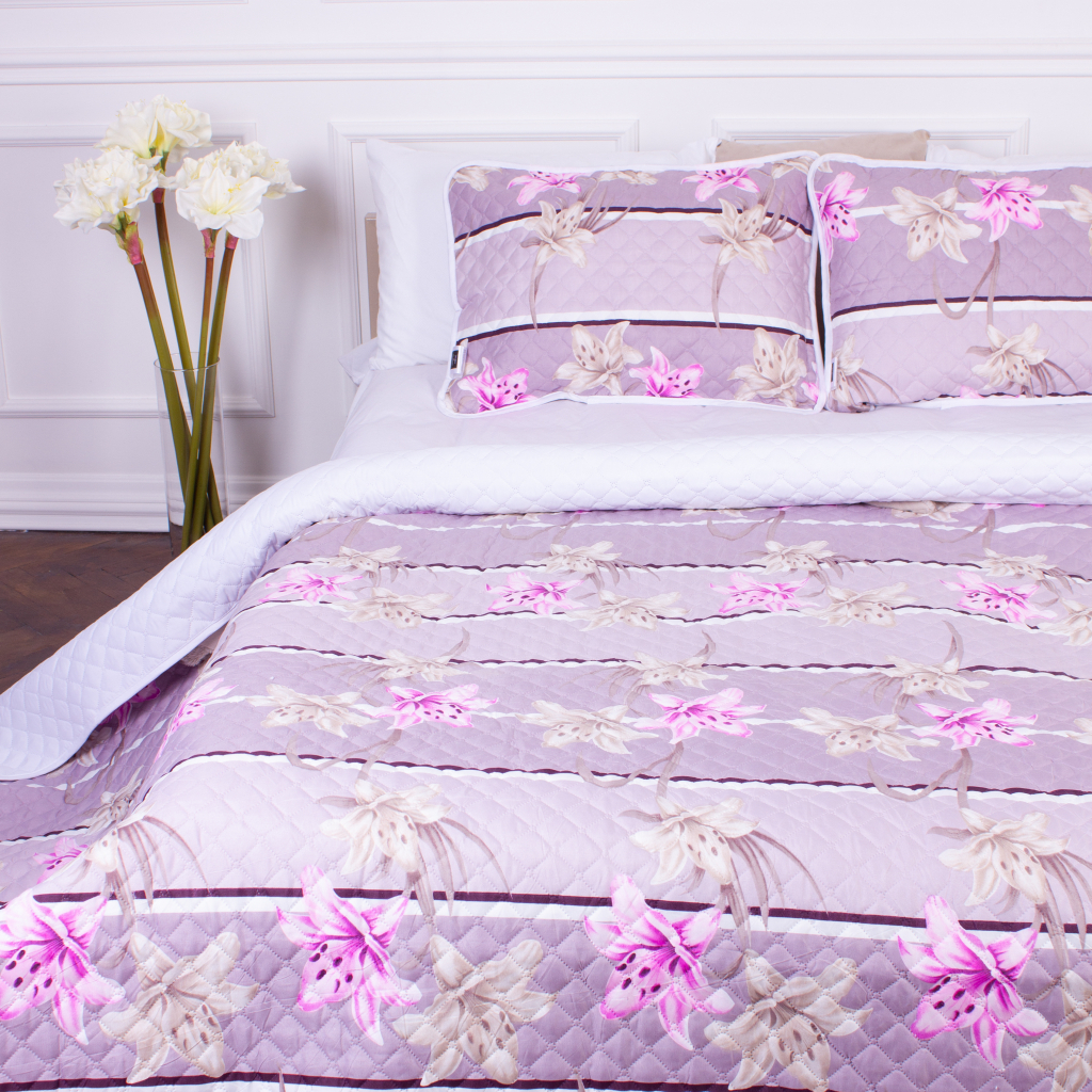 Покривало MirSon набір Print Line №5952 Florist 200х220 см + наволочка 50х70 см х 2 шт (2200006169833) - зображення 3