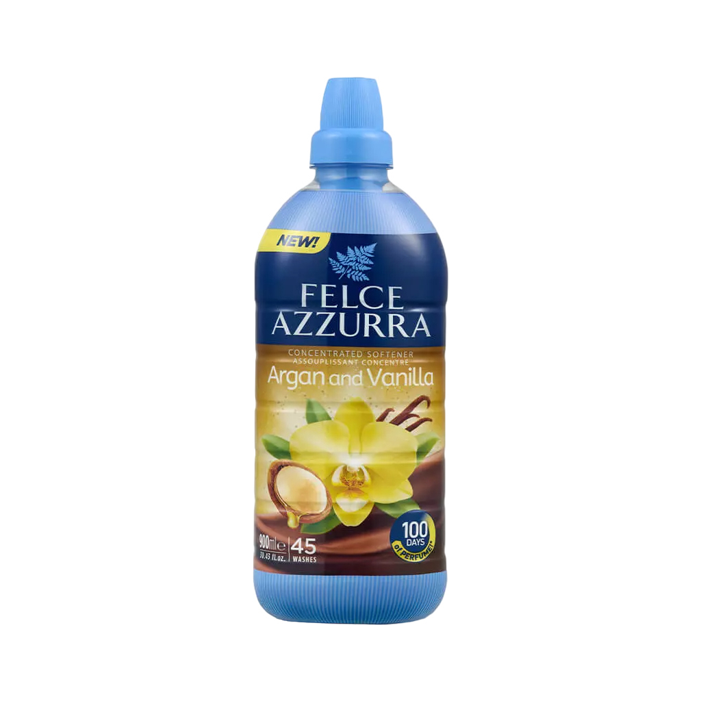 Кондиціонер для білизни Felce Azzurra Argan & Vanilla Концентрований пом'якшувач 900 мл (8001280413346) - зображення 1