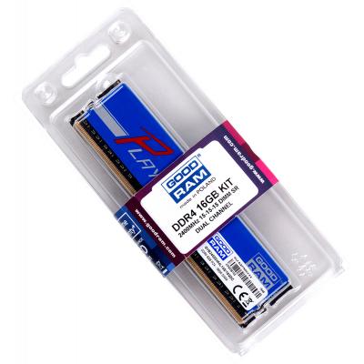 Модуль пам'яті для комп'ютера DDR4 16GB (2x8GB) 2400 MHz PLAY Blue Goodram (GYB2400D464L15S/16GDC) - зображення 3