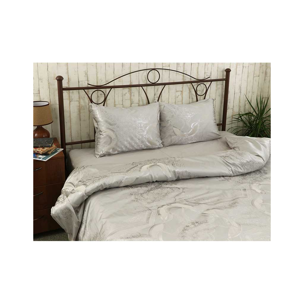 Постільна білизна Руно Grey сатин набивна полуторна (677.137АЖ_Grey) - зображення 4