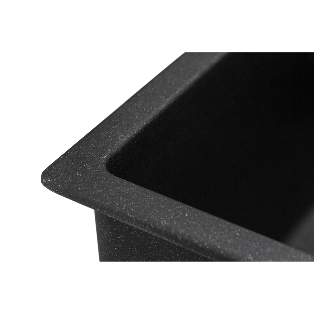 Мийка кухонна GRANADO Under top black shine (gr1901) - зображення 3