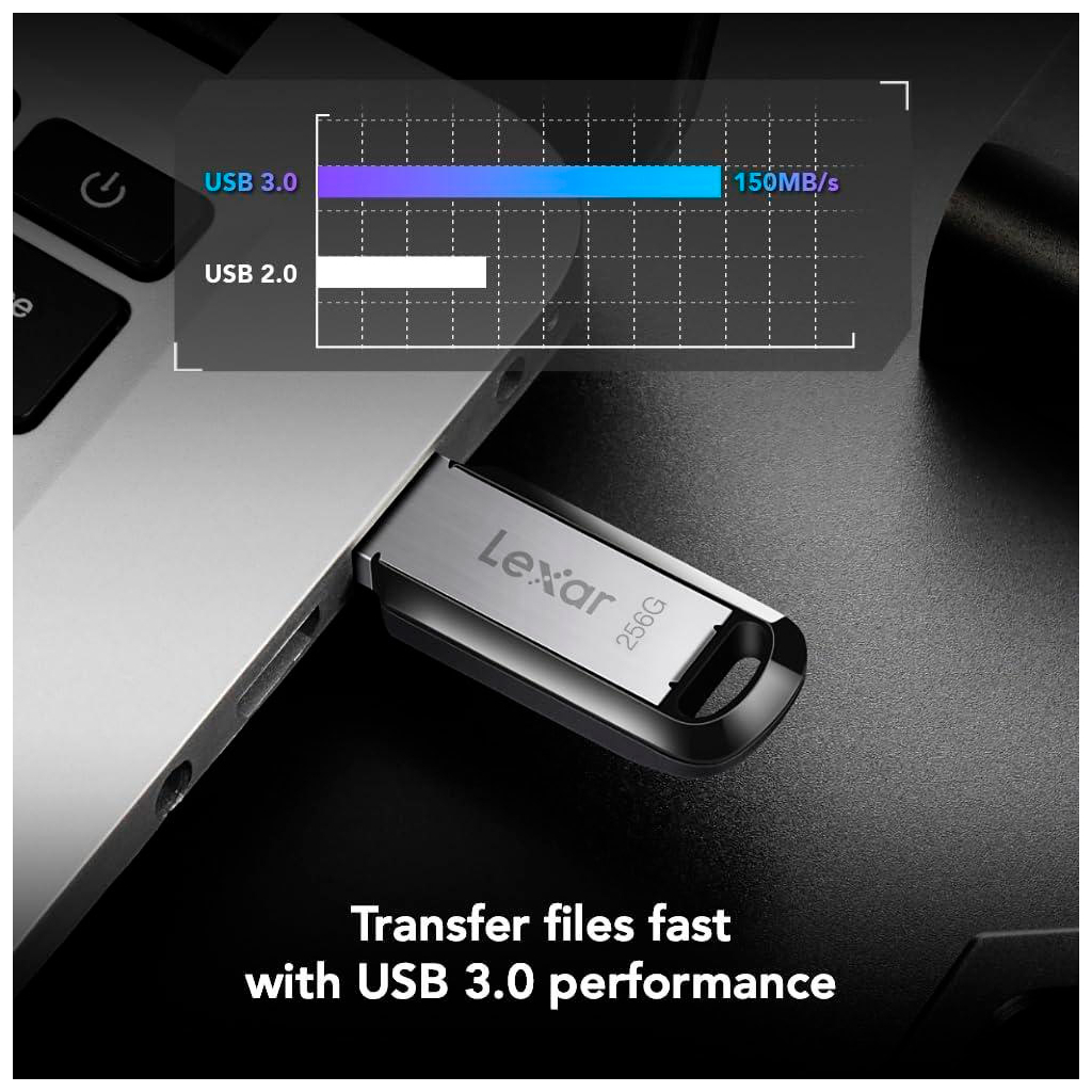 USB флеш накопичувач Lexar 256GB JumpDrive M400 USB 3.0 (LJDM400256G-BNBNG) - изображение 5