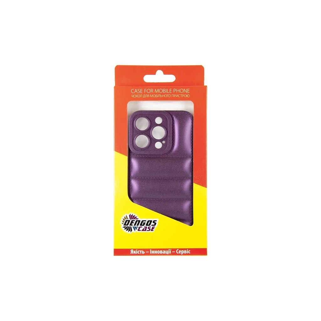 Чохол до мобільного телефона Dengos iPhone 15 Pro Case + Glass (Purple) (DG-KM-81) - зображення 3