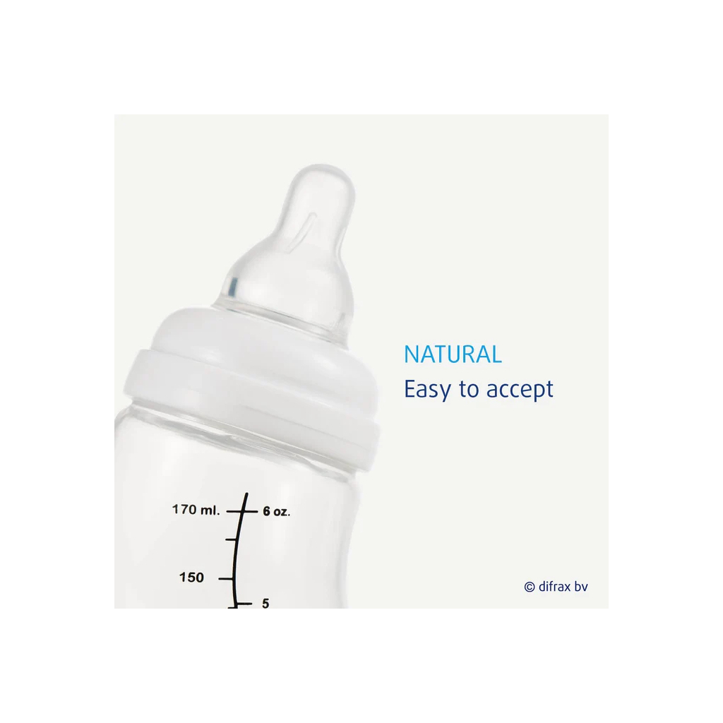 Пляшечка для годування Difrax S-bottle Natural із силіконовою соскою, 170 мл (705 Caramel) - зображення 5