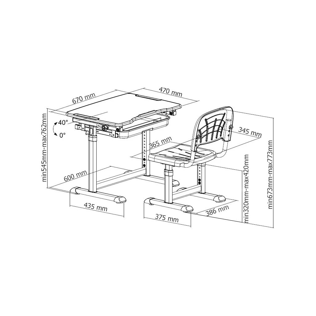 Парта зі стільцем Cubby SORPRESA PINK (222047) - зображення 10