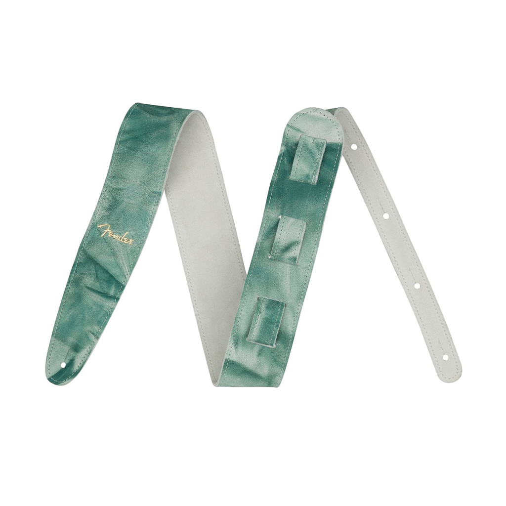 Ремінь для гітари Fender Strap Tie Dye Leather Sage Green (233403) - зображення 1