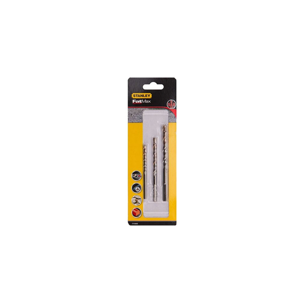 Набір свердл Stanley універсальних 3 шт (STA58680) - зображення 1