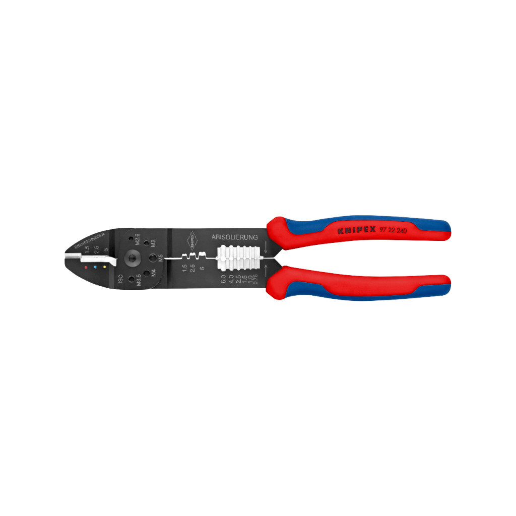 Знімач ізоляції KNIPEX універсальний для опрессовки та зачистки (97 22 240) - зображення 3