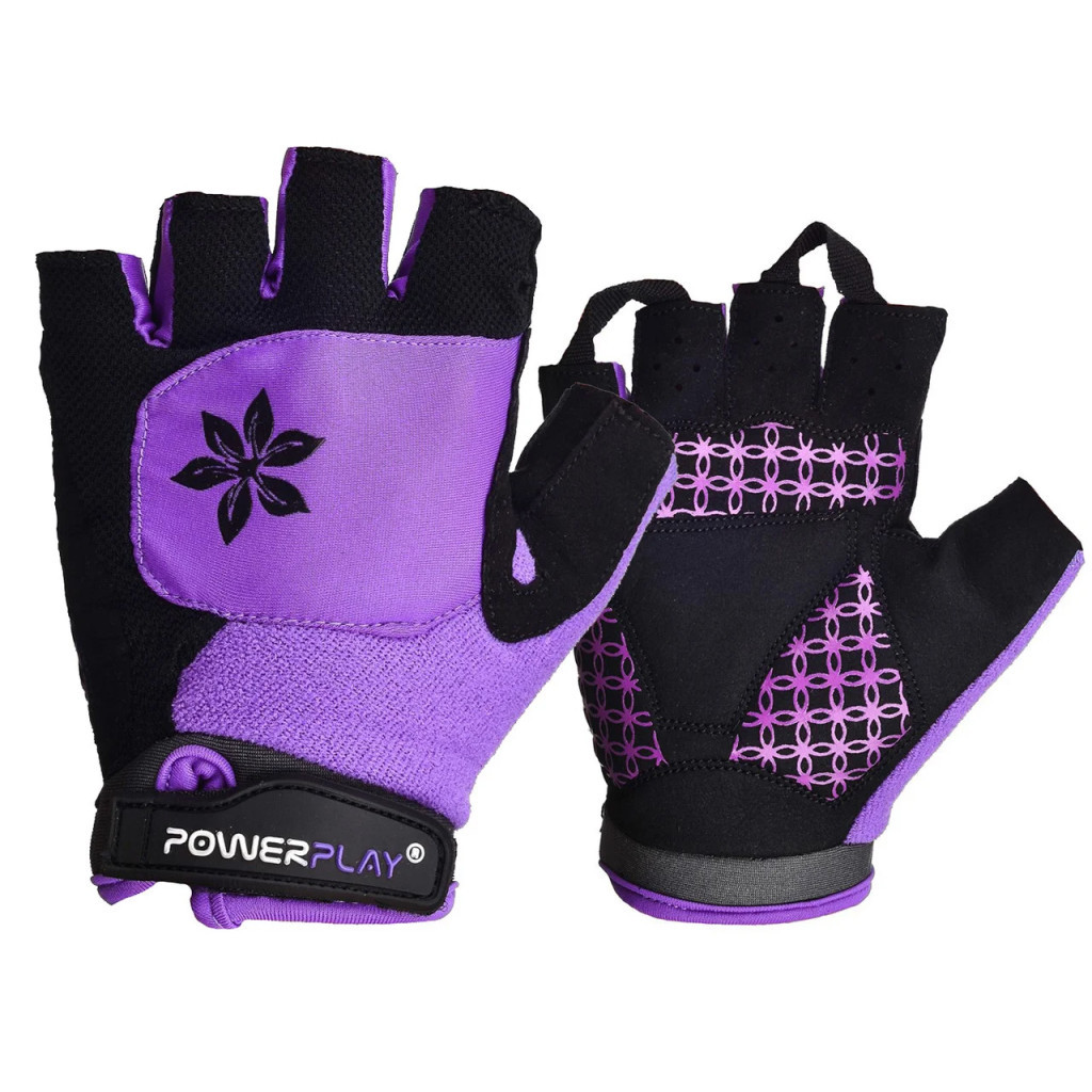 Велорукавиці PowerPlay Women 5284 Purple S (5284_S_Purple) - зображення 1