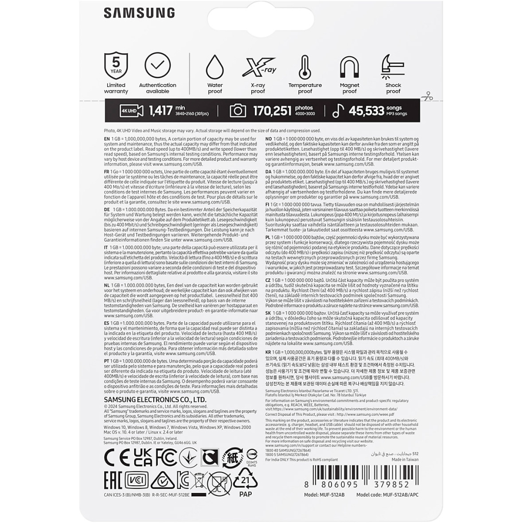 USB флеш накопичувач Samsung 512GB Fit Plus USB 3.2 (MUF-512AB/APC) - зображення 8