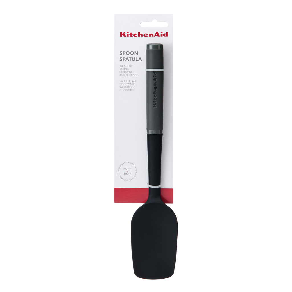 Лопатка кухонна KitchenAid Coreline силіконова, 34 см, сіра (KAS030OHCGG) - зображення 3
