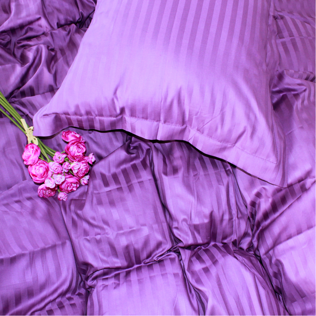Постільна білизна MirSon Satin Stripe 30-0009 Purple 110х140 дитяча (2200005246139) - зображення 3