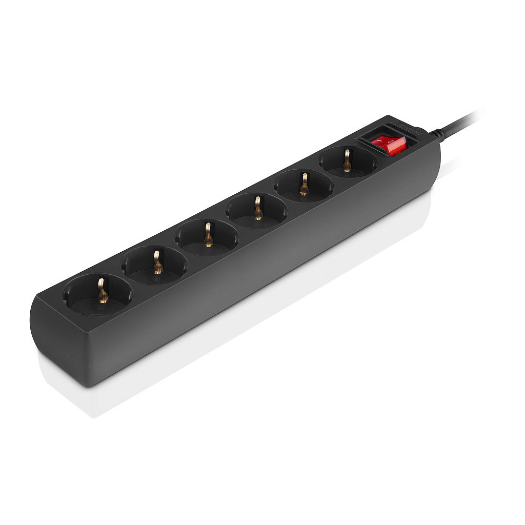 Мережевий фільтр живлення REAL-EL RS-6 Protect M 3m, black (EL122300034) - зображення 5