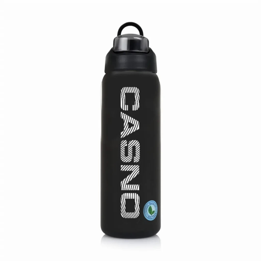Пляшка для води Casno 1000 мл KXN-1247 Чорна (KXN-1247_Black) - зображення 1
